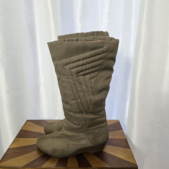 Vintage 1960s 70s Ski Snow Winter Boots Mod Boho US 6 Quilted Corduroy USA Women - Picture 4 of 14